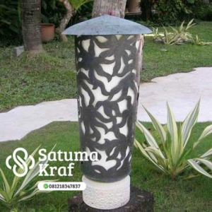 lampu taman dari bahan logam tembaga