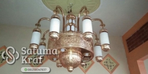 lampu masjid dari tembaga kuningan
