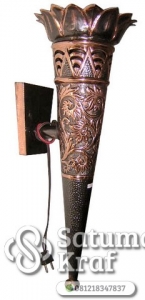 lampu dinding tembaga model obor 2