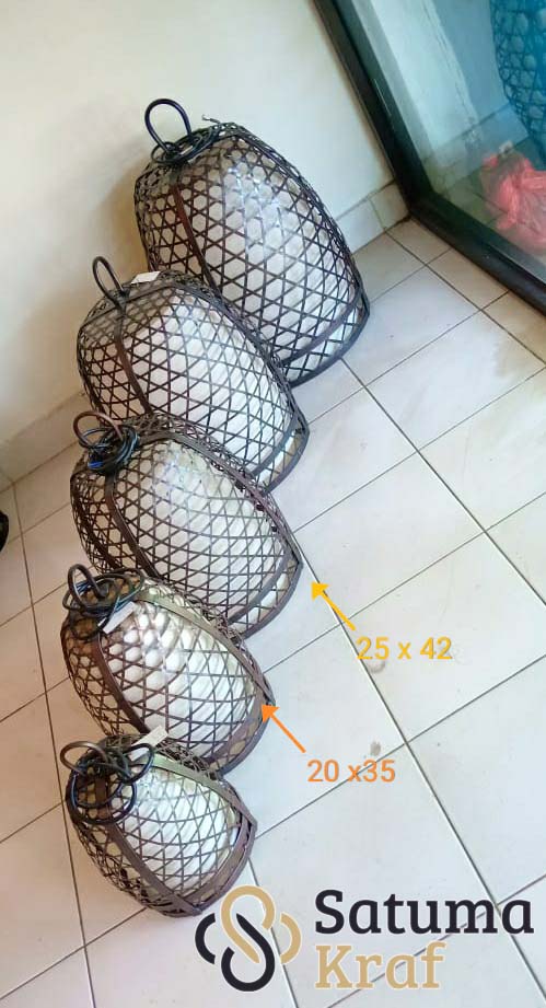 Lampu sangkar ayam bahan kuningan
