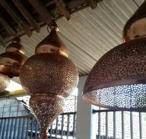 lampu gantung kuningan maroko