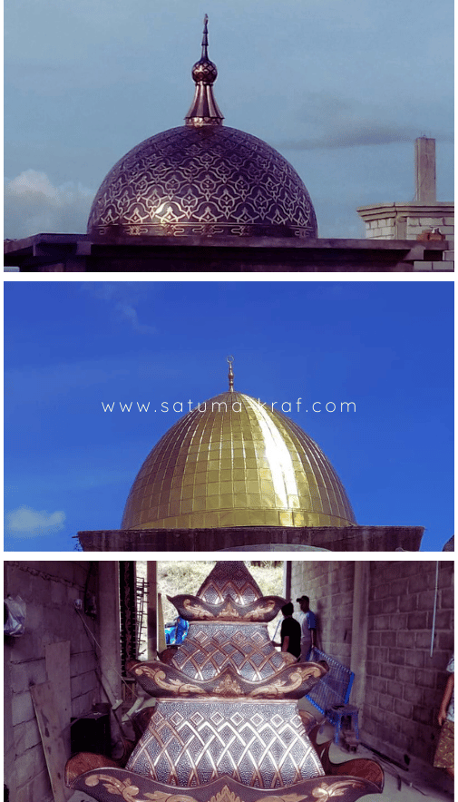 Pengrajin kubah tembaga satuma kraf