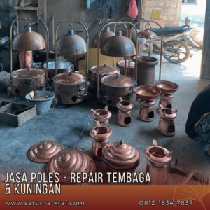 jasa poles pewarnaan chafing dish tembaga
