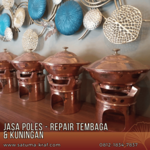 jasa poles pewarnaan chafing dish tembaga kuningan