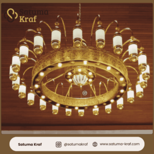 lampu masjid nabawi material kuningan