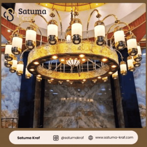lampu nabawi kuningan mewah