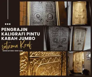 Pengrajin kaligrafi pintu kabah kuningan jumbo