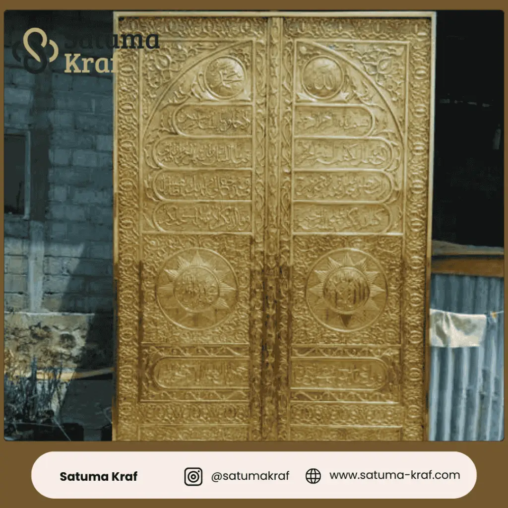 kaligrafi pintu kabah kuningan boyolali