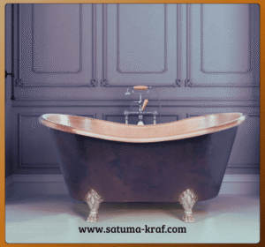 Bathub tembaga antik dengan patina alami khas kerajinan Boyolali