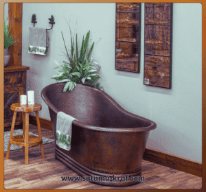 bathub tembaga antik