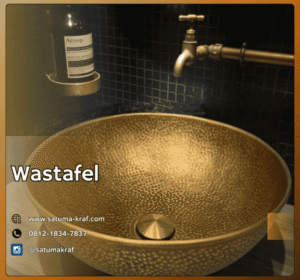 wastafel kuningan custom ukiran