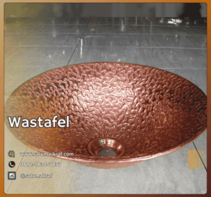 wastafel tembaga custom ukiran