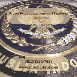 Logo Instansi dari Tembaga dan Kuningan