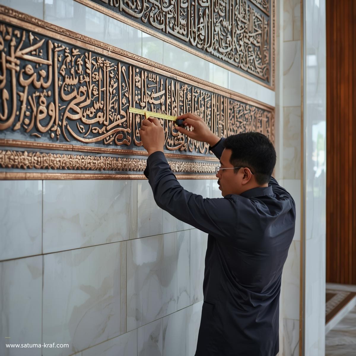 pengrajin tembaga jakarta kaligrafi masjid