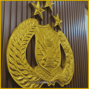 logo polri kuningan timbul ukuran besar untuk backdrop ruang resmi
