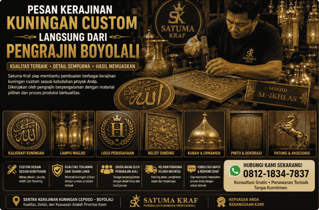 Pengrajin Kuningan Boyolali Terbaik Satuma Kraf
