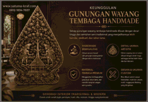 gunungan wayang tembaga handmade