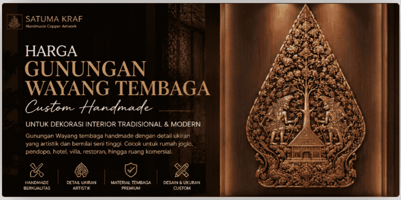 harga gunungan wayang tembaga