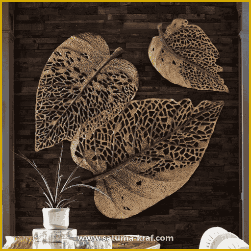 ornamen tembaga motif daun