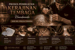 proses pembuatan kerajinan tembaga handmade