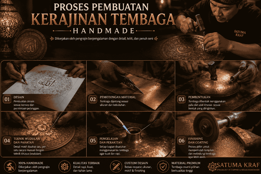 proses pembuatan kerajinan tembaga handmade satuma kraf proses pembuatan kerajinan tembaga handmade satuma kraf