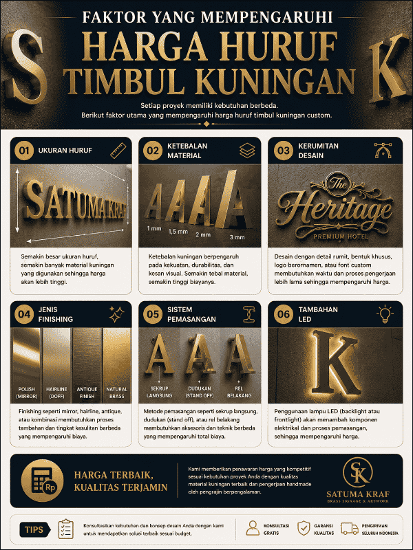 Harga Huruf Timbul Kuningan Harga Huruf Timbul Kuningan
