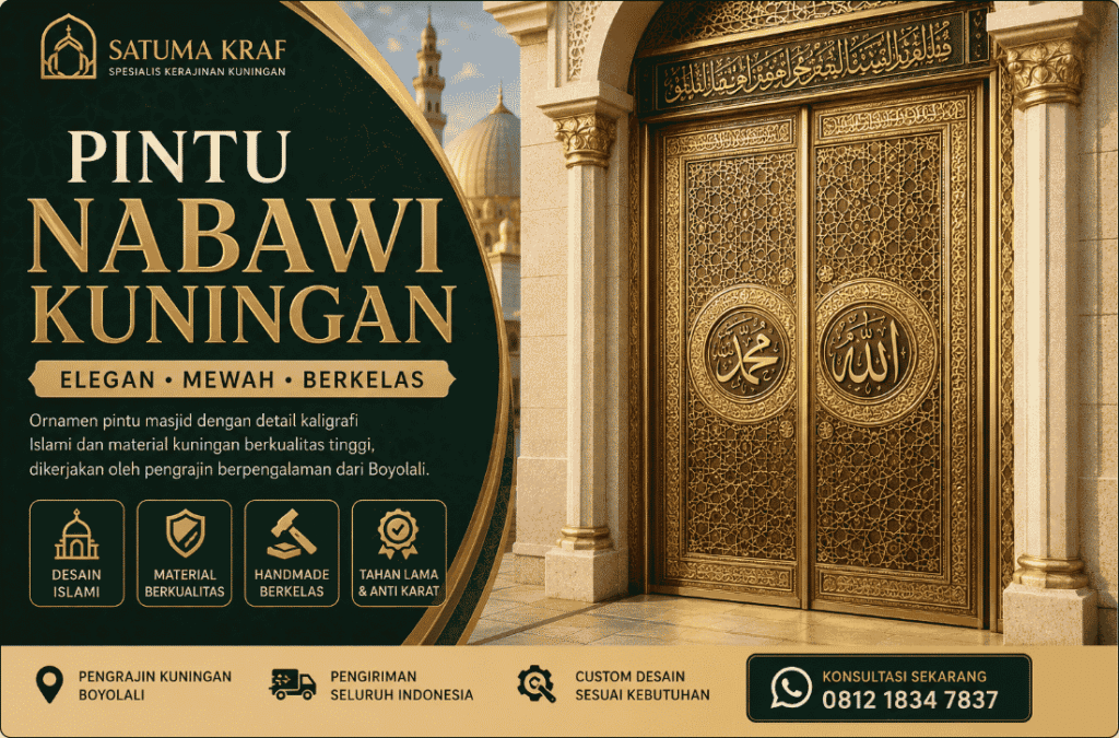 Pengrajin Pintu Nabawi Kuningan Boyolali Pengrajin Pintu Nabawi Kuningan Boyolali