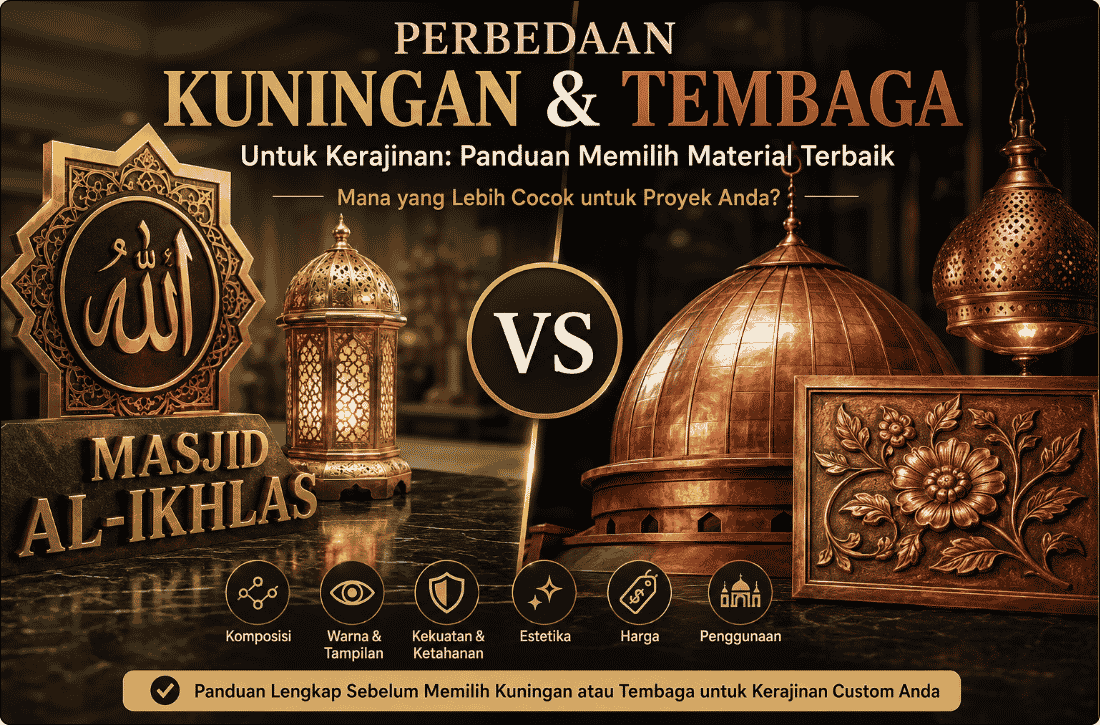 Perbedaan Kuningan dan Tembaga untuk Kerajinan
