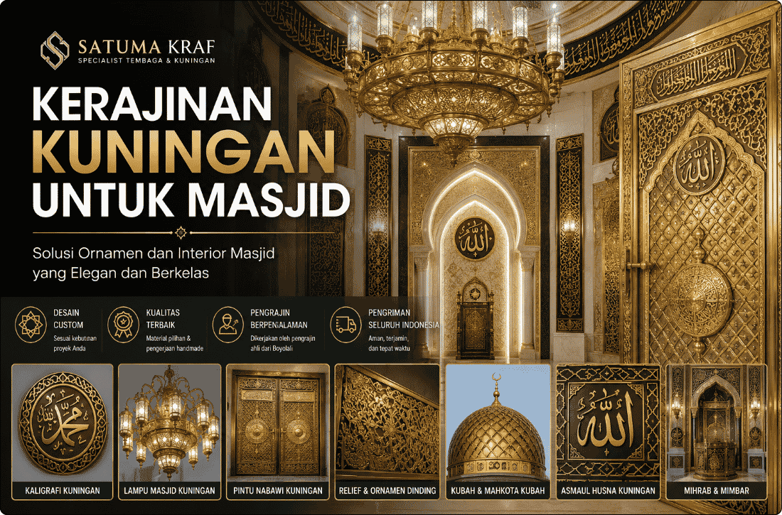 kerajinan kuningan untuk masjid