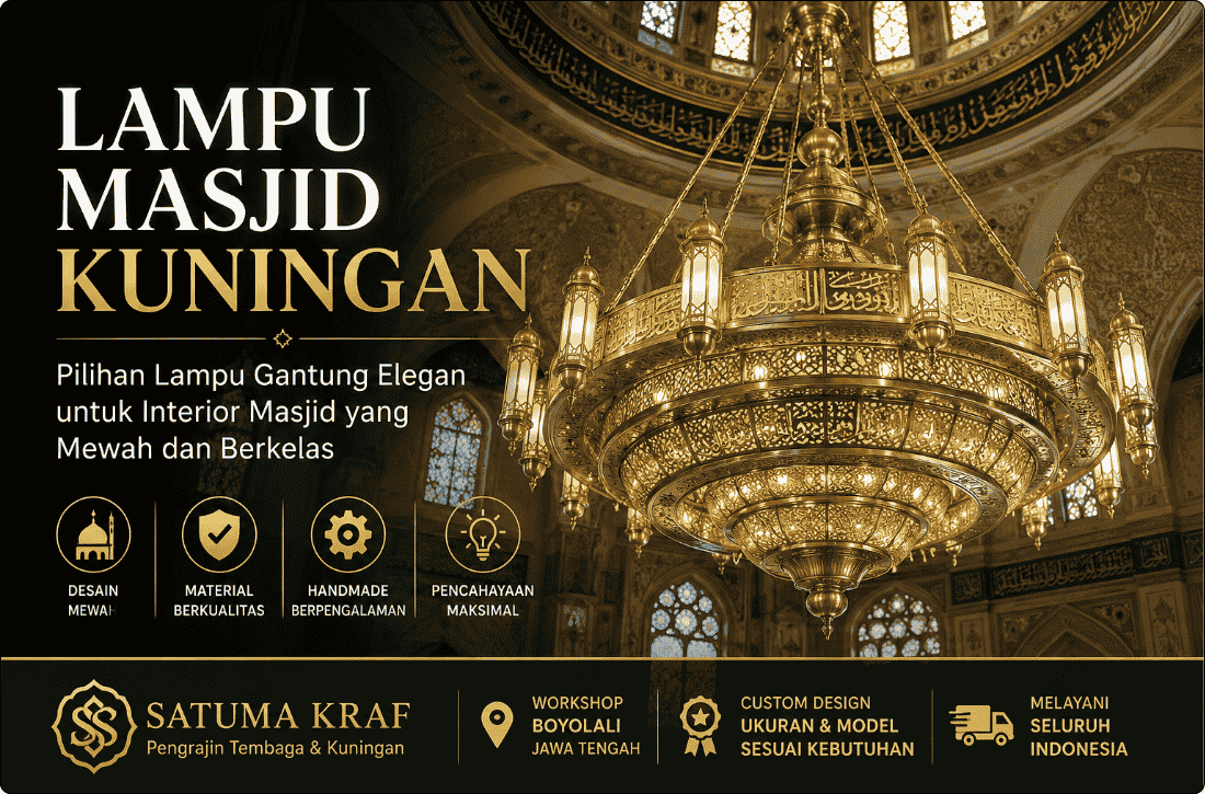 lampu masjid kuningan dari pengrajin boyolali
