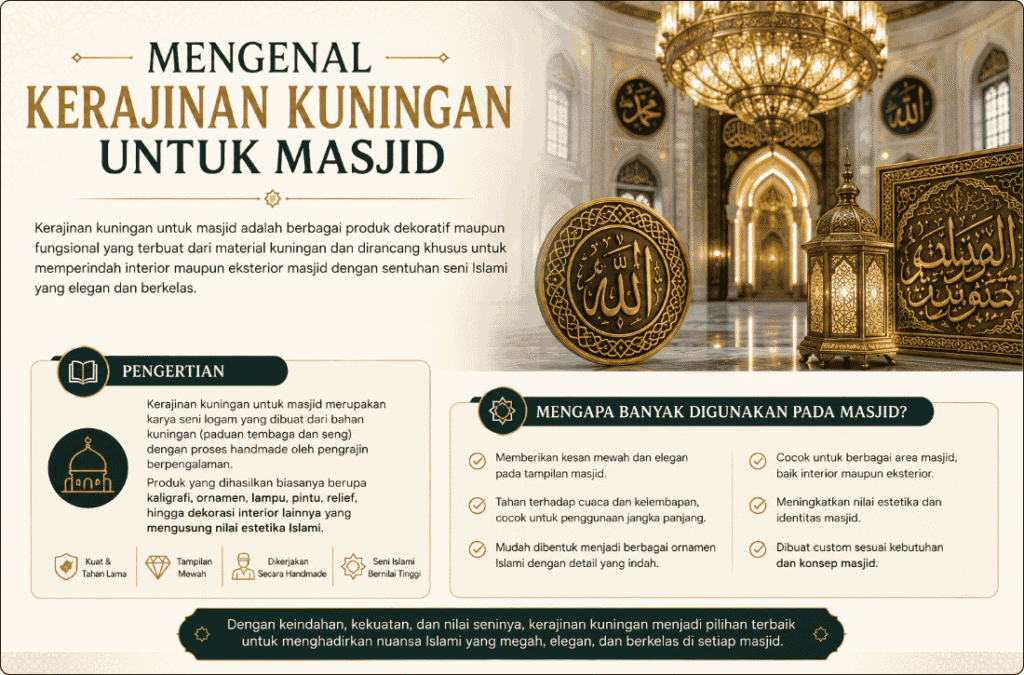 mengenal kerajinan kuningan untuk masjid satuma kraf