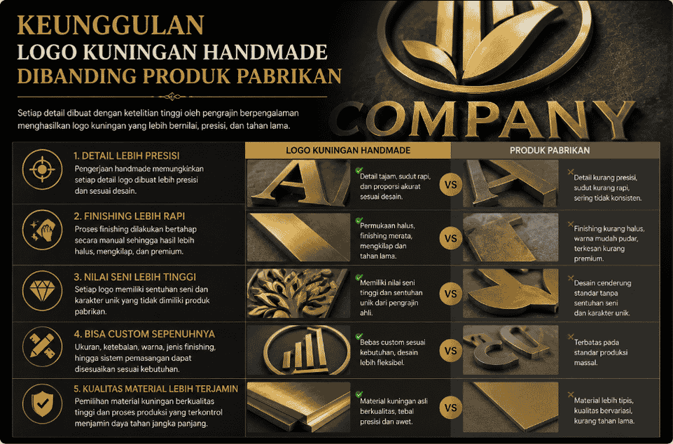 perbedaan logo kuningan handmade dengan pabrikan perbedaan logo kuningan handmade dengan pabrikan