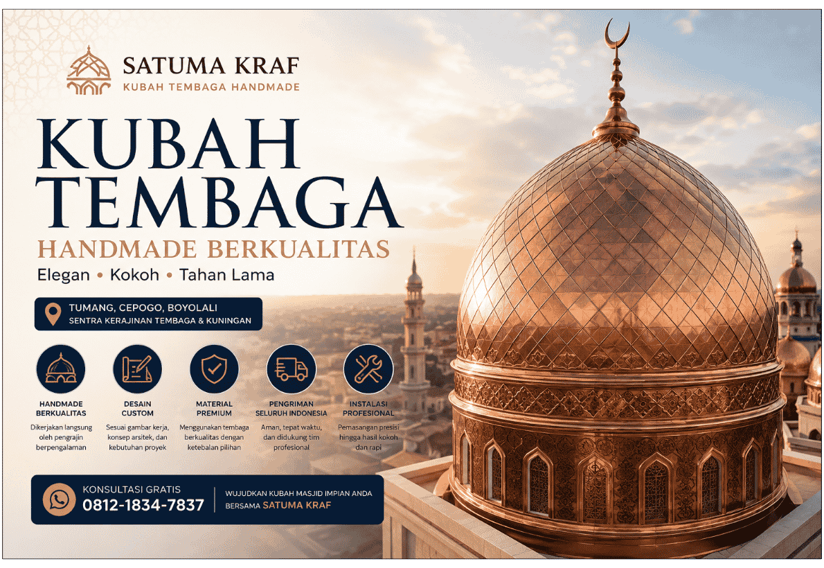Kubah Tembaga Custom Satuma Kraf