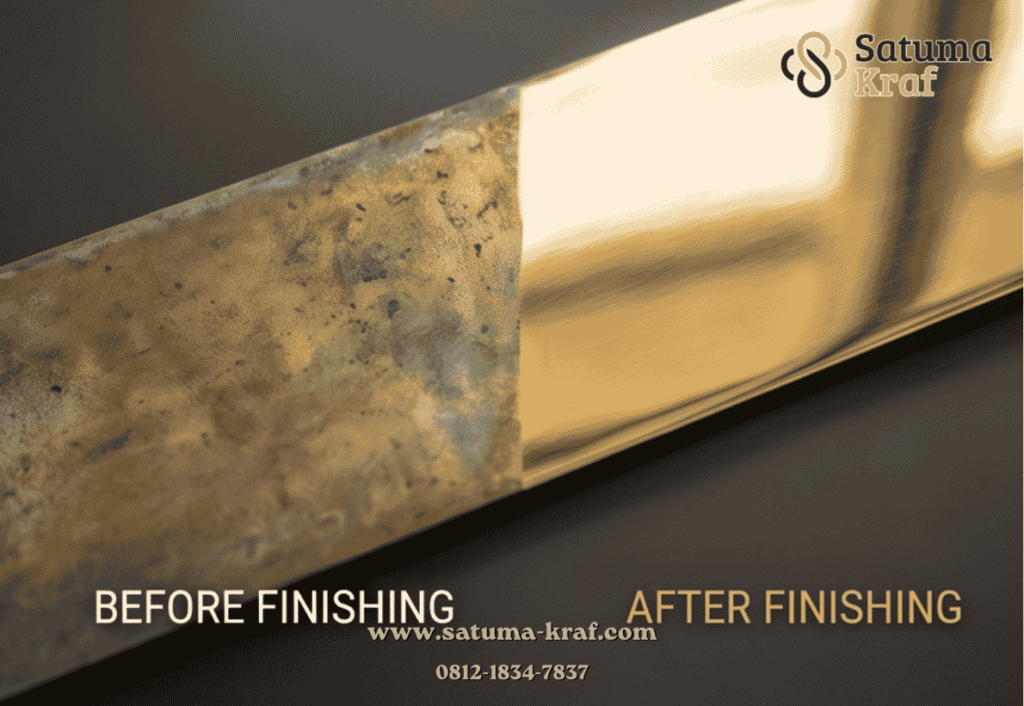 Before After Finishing Plat Kuningan Before After Finishing Plat Kuningan