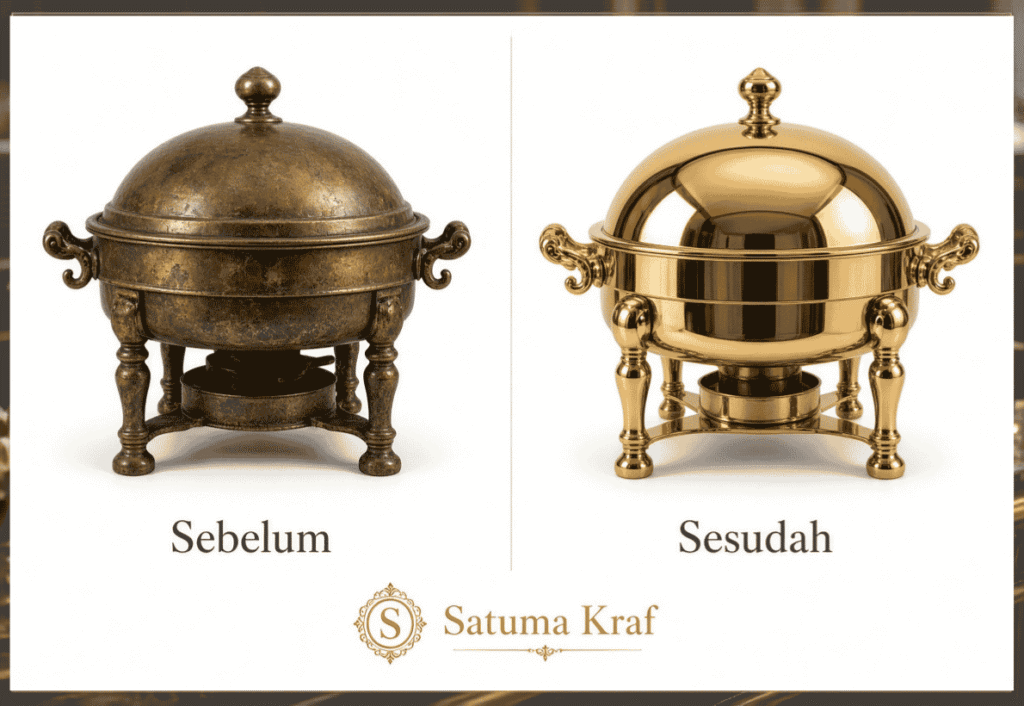 Before dan After Poles Chafing Dish Kuningan